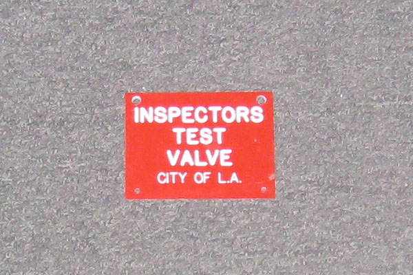 Sign-Inspector's Test Valve, stock number S-1306