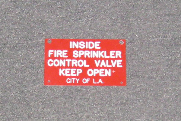 Sign-Inside Fire Sprinkler Control Valve Keep Open, stock number S-1307