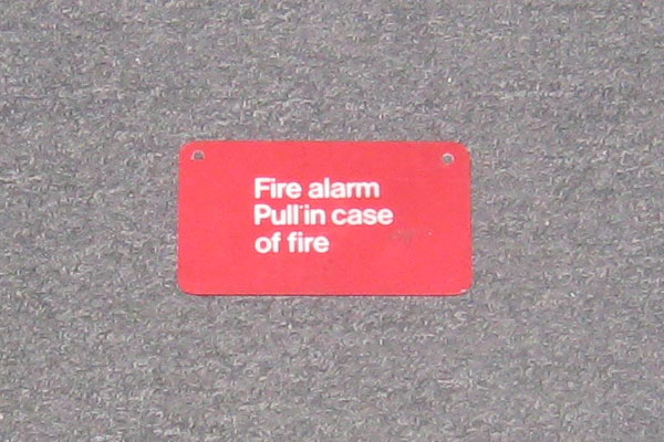 Sign-Fire Alarm Pull In Case Of Fire, stock number S-1309