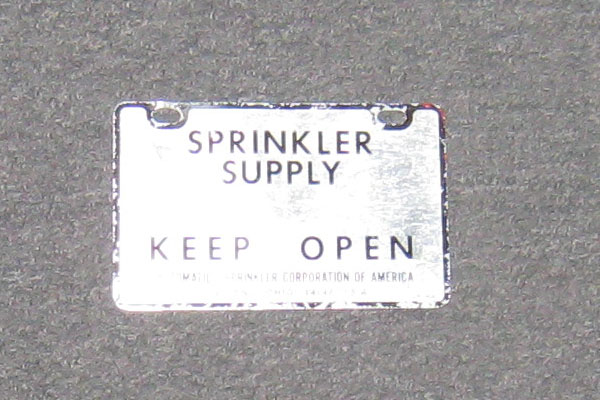 Sign-Sprinkler Supply Keep Open - 6" x 4", stock number S-1311
