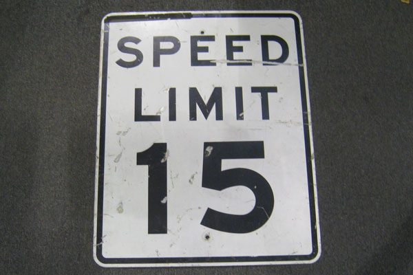 Sign-Speed Limit 15 MPH, stock number S-1338