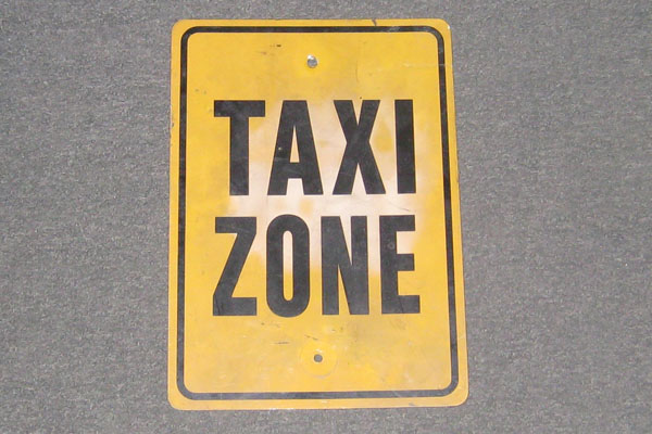 Sign-Taxi Zone, stock number S-1339