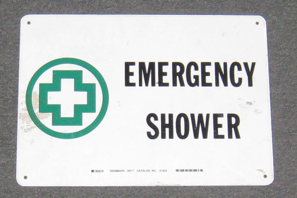 Sign-Emergency Shower, stock number S-1364