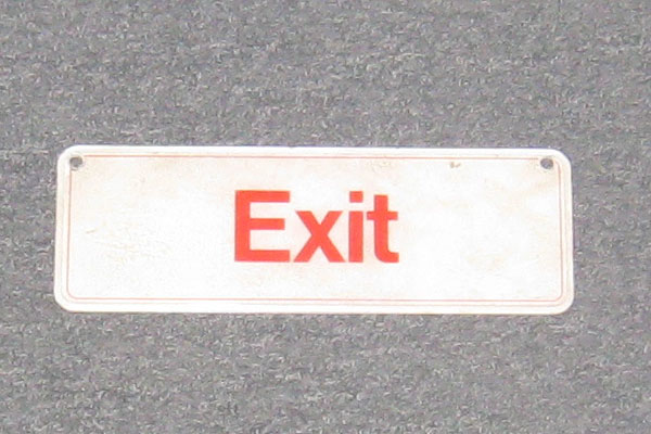 Sign-Exit - 9" x 3", stock number S-1368