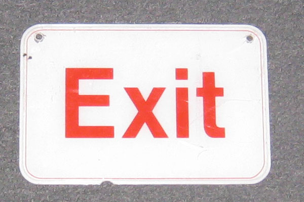 Sign-Exit - 9" x 6", stock number S-1369