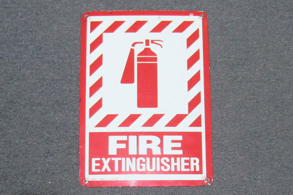 Sign-Fire Extinguisher, stock number S-1421
