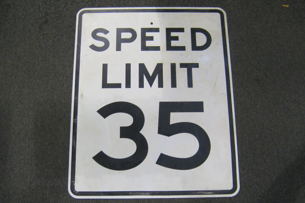 Sign-Speed Limit 35, stock number S-1433
