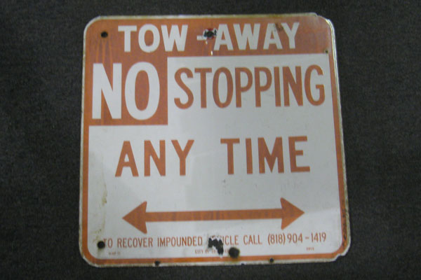 Sign-Tow Away No Stopping Any Time, stock number S-1436