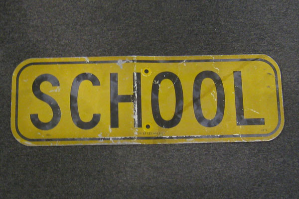 Sign-School Sign, stock number S-1468