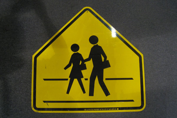 Sign-Pedestrians Crosswalk, stock number S-1476