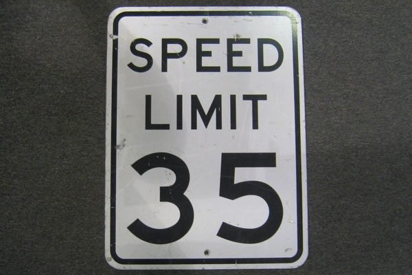 Sign-Speed Limit 35, stock number S-1480