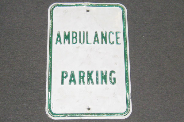Sign-Ambulance Parking, stock number S-1481