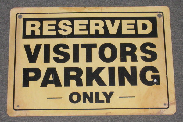 Sign-Reserved Visitor Parking Only, stock number S-1519