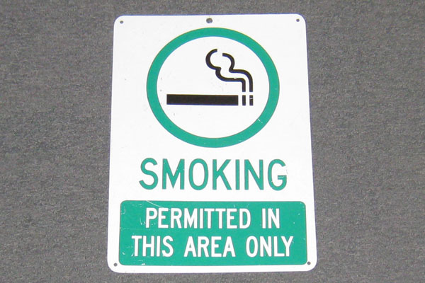 Sign-Smoking Permitted In This Area Only, stock number S-1530