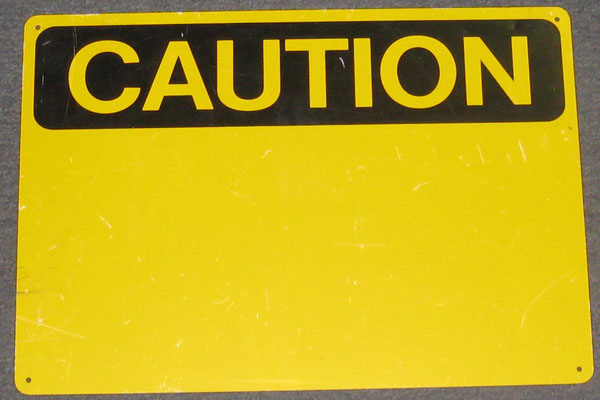 Sign-Caution, stock number S-1535