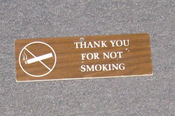 Sign-Thank You For Not Smoking, stock number S-1559