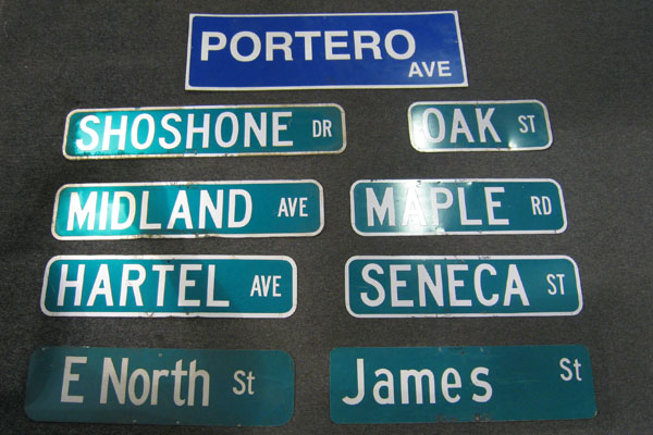 Sign-Street Sign, stock number S-1651