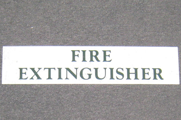Sign-Fire Extinguisher, stock number S-1806