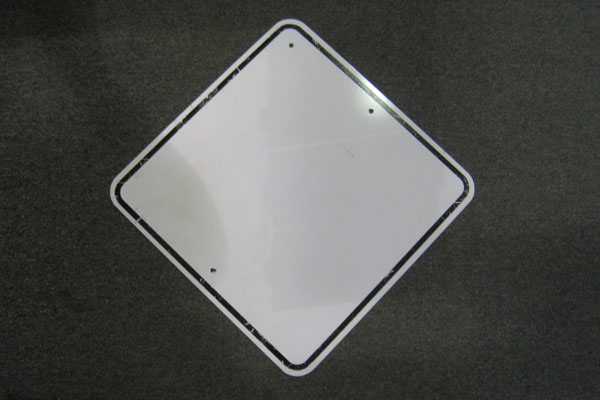 Sign-blank, stock number S-1860