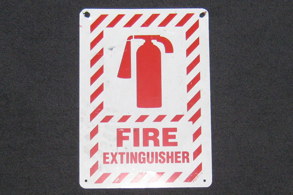 Sign-Fire Extinguisher, stock number S-1865