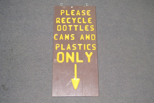 Sign-Please Recycle...., stock number S-1875