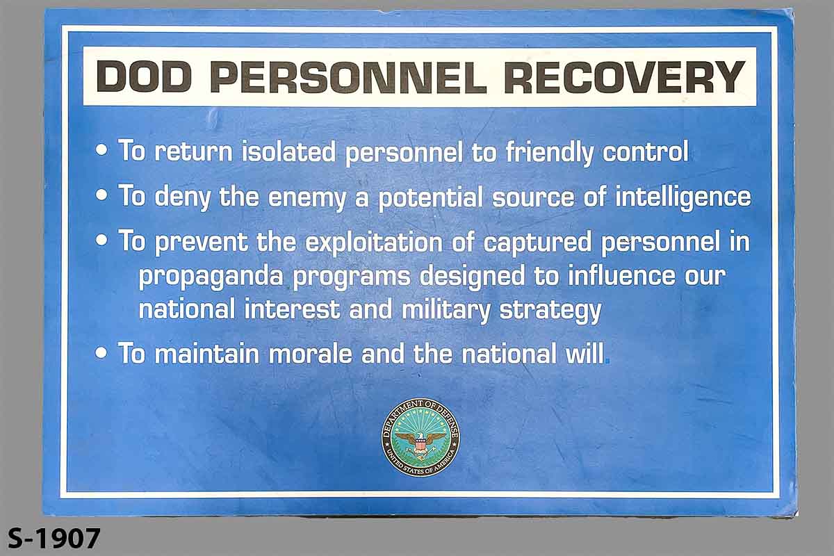 Sign-DOD Personnel Recovery, stock number S-1907
