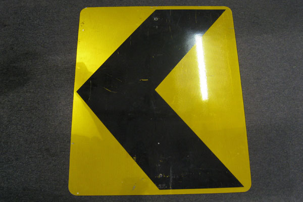 Sign-Chevron/arrow, stock number S-1912