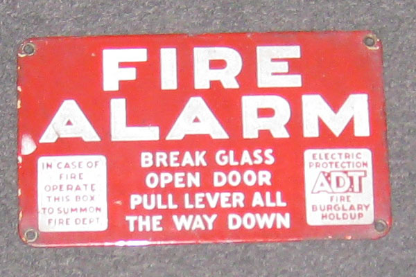 Sign-Fire Alarm..., stock number S-1920