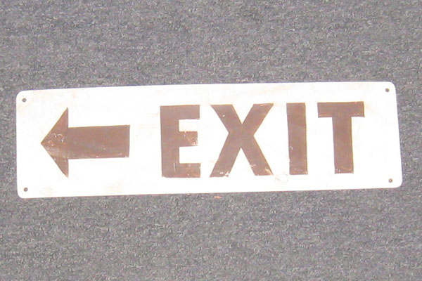 Sign-EXIT, stock number S-1935