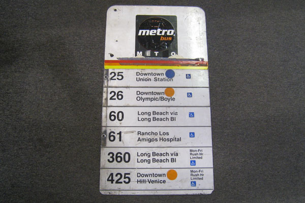 Sign-Metro, stock number S-1986