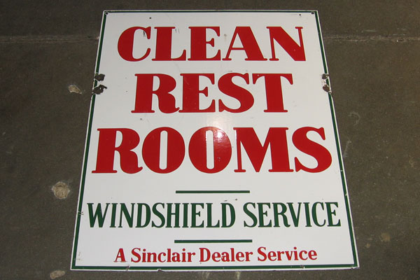 Sign-Clean Restrooms, stock number S-1990
