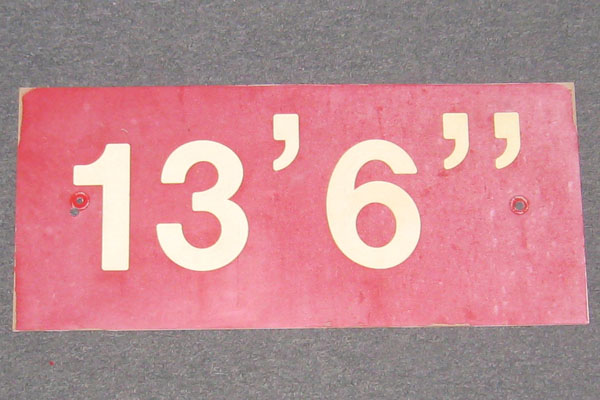 Sign-13' 6", stock number S-2021