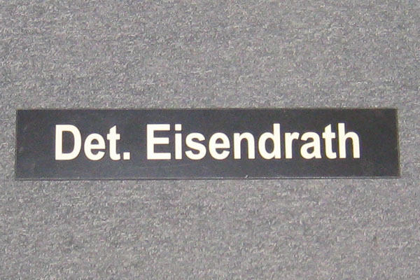 Sign-Det. Eisendrath, stock number S-2044a