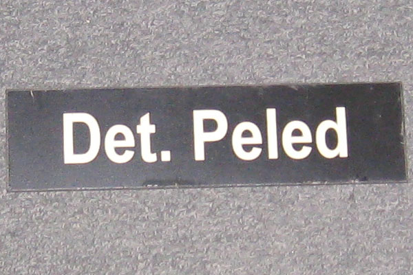Sign-Det. Peled, stock number S-2044c