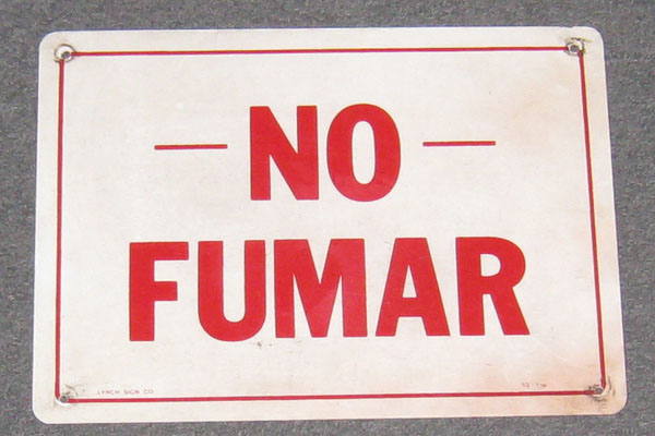 Sign-SPANISH-No Fumar, stock number S-2062