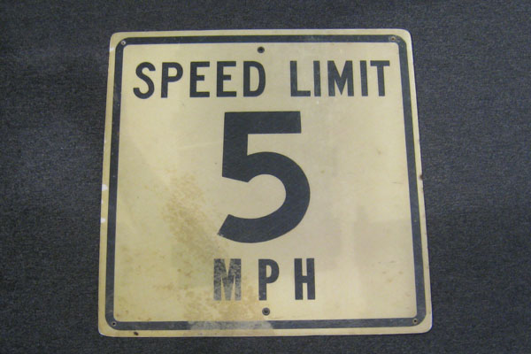 Sign-Speed Limit 5 MPH, stock number S-2076