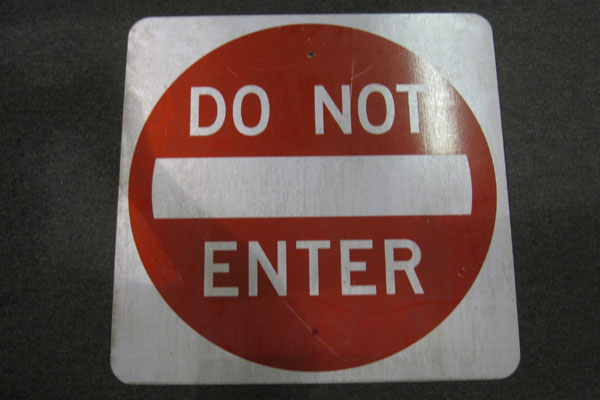 Sign-Do Not Enter, stock number S-2081