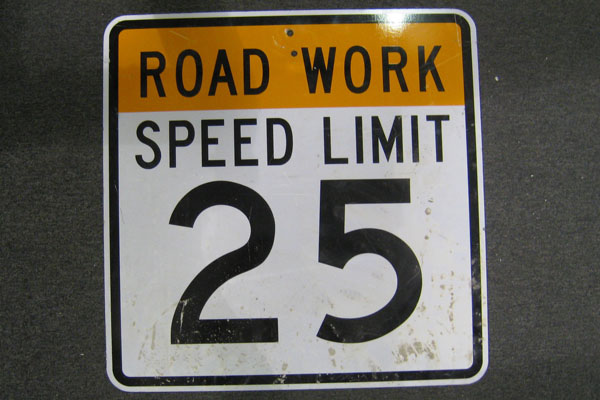 Sign-Road Work Speed Limit 25, stock number S-2082