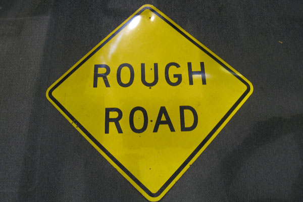 Sign-Rough Road, stock number S-2087