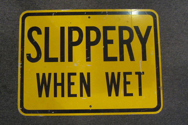 Sign-Slippery When Wet, stock number S-2106