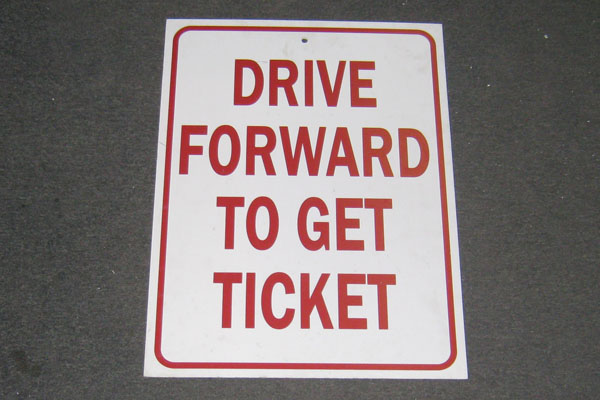 Sign-Drive Forward To Get Ticket, stock number S-2117