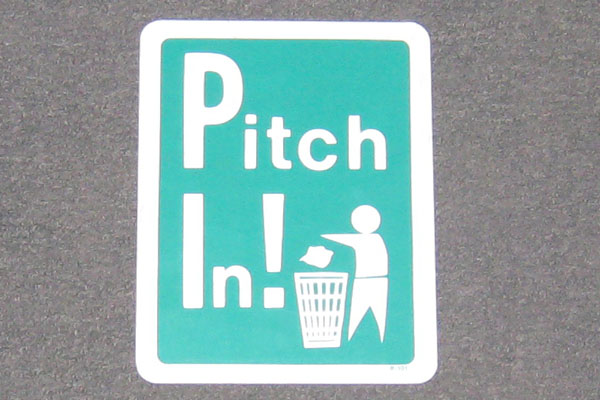 Sign-Pitch In, stock number S-2128