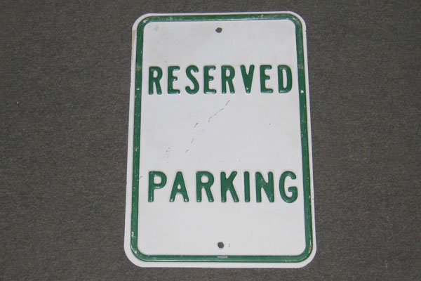 Sign-Reserved Parking, stock number S-2130