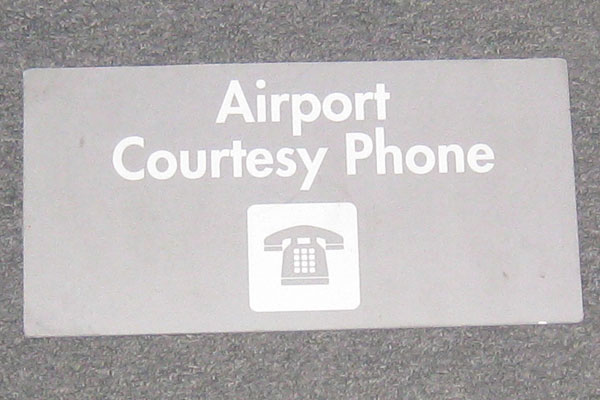 Sign-Airport Courtesy Phone, stock number S-2150