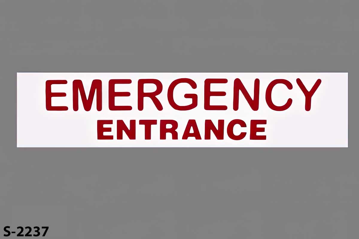 Sign-Emergency Entrance, stock number S-2237