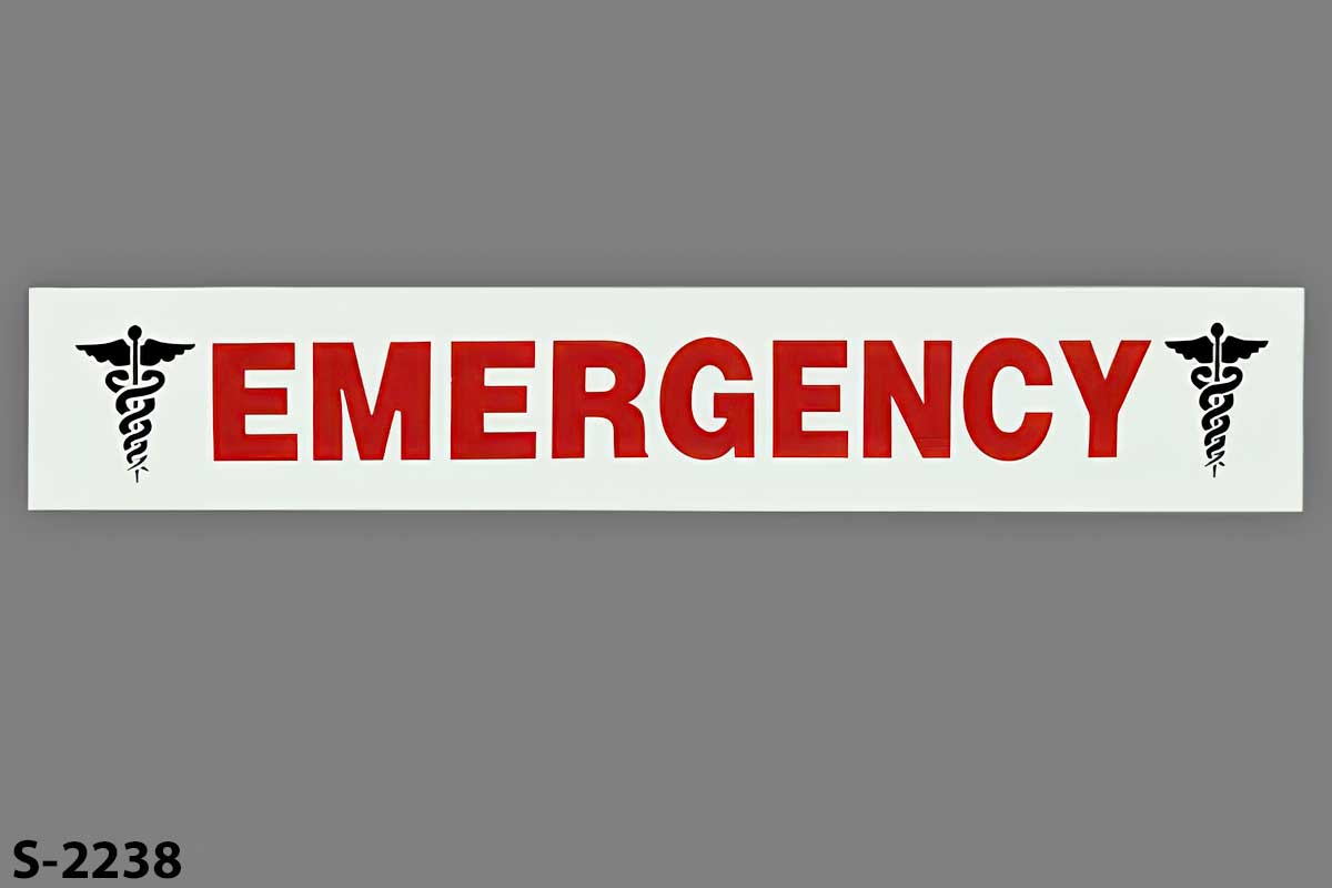 Sign-Emergency, stock number S-2238