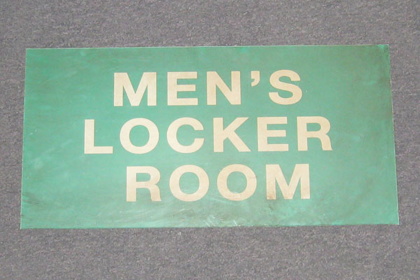 Sign-Men's Locker Room, stock number S-2258
