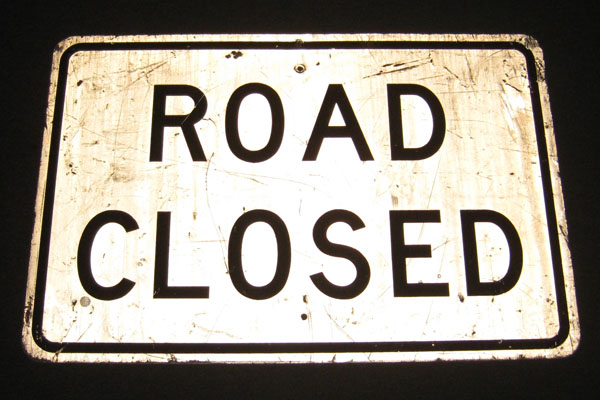 Sign-Road Closed, stock number S-2321
