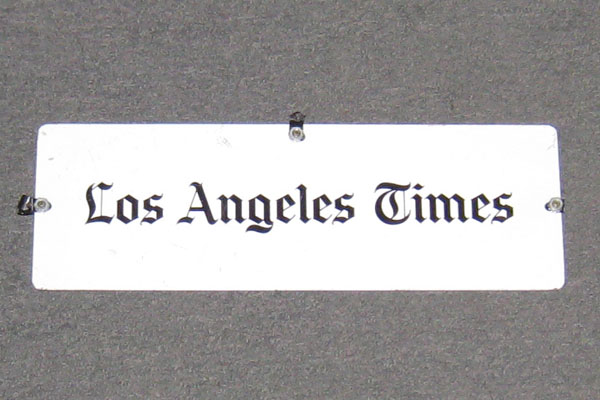 Sign-Los Angeles Times, stock number S-2338
