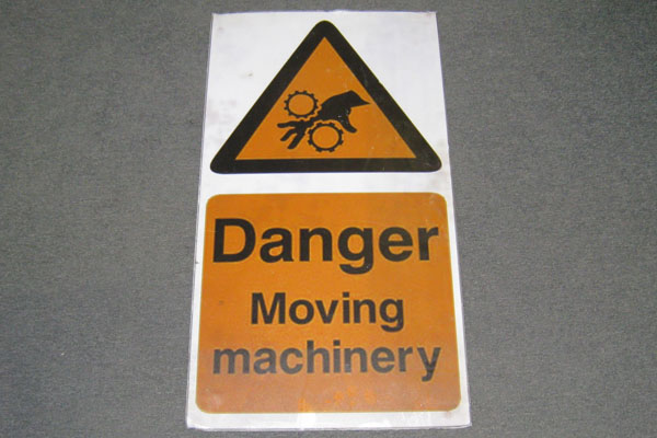 Sign-Danger Moving Machinery, stock number S-2352